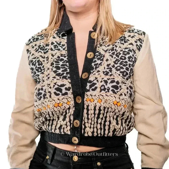 Vintage 1980’s does 1950’s Howard Wolf Floral Silky Cropped Jacket - Picture 2 of 10